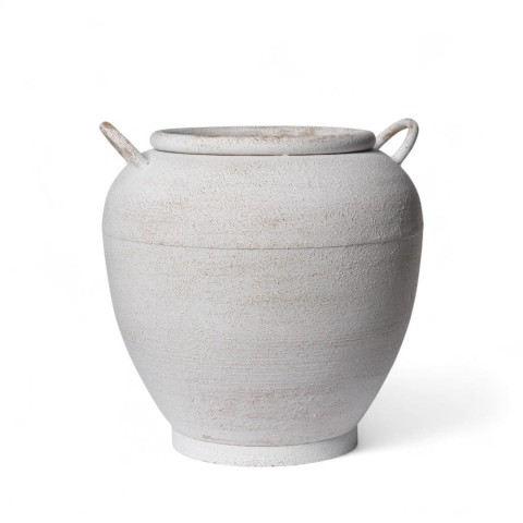 ANFORA METALLO BIANCO 31X31XH32